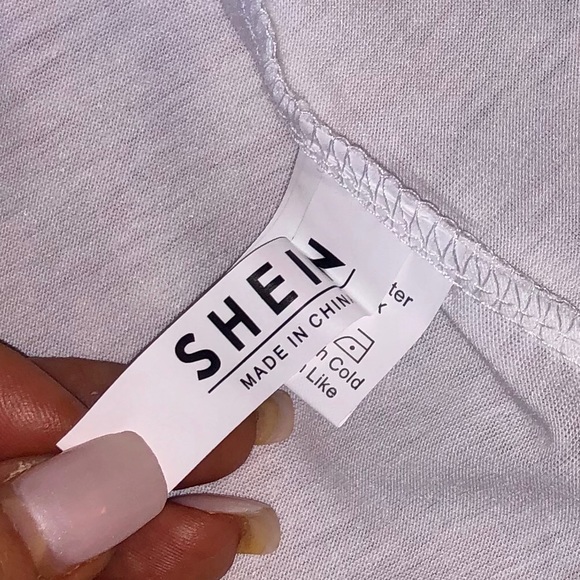 SHEIN WHITE WRAP SHIRT - Picture 6 of 8